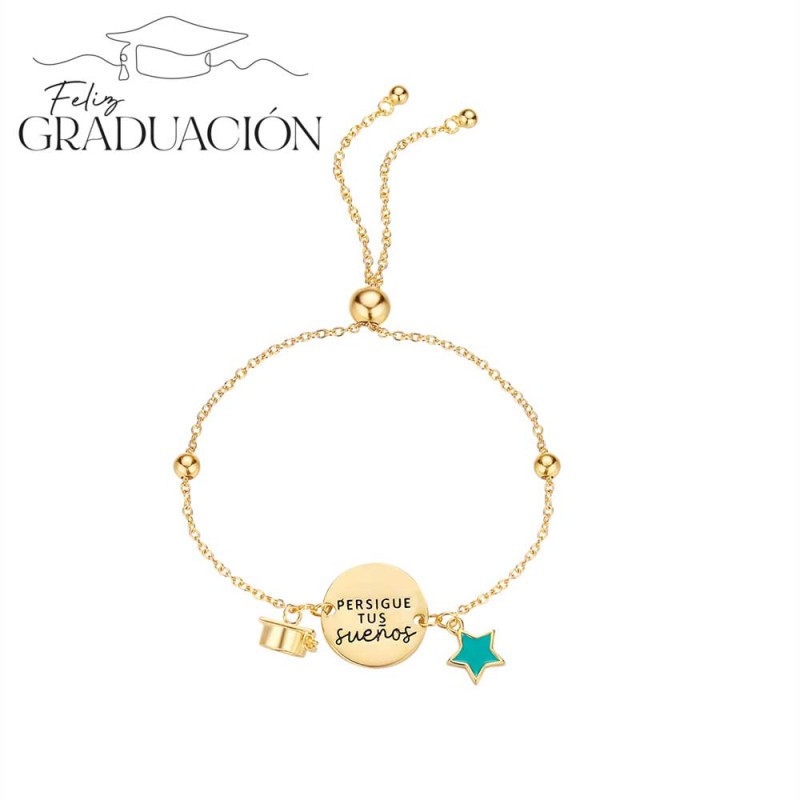 PULSERA PLATA PERSIGUE TUS...