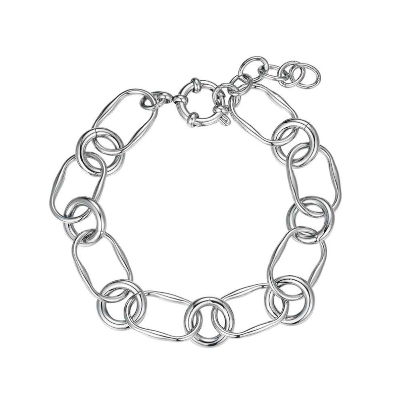 PULSERA ACERO PLATINO 1X1