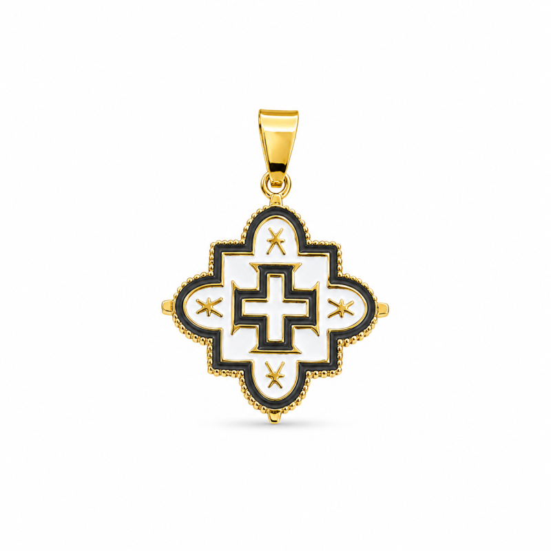 VENERA PLATA CHAPADA ORO 2X2CM