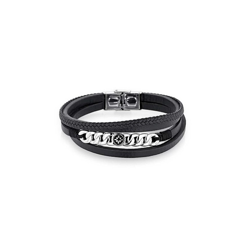 PULSERA CUATRO CUEROS CON...