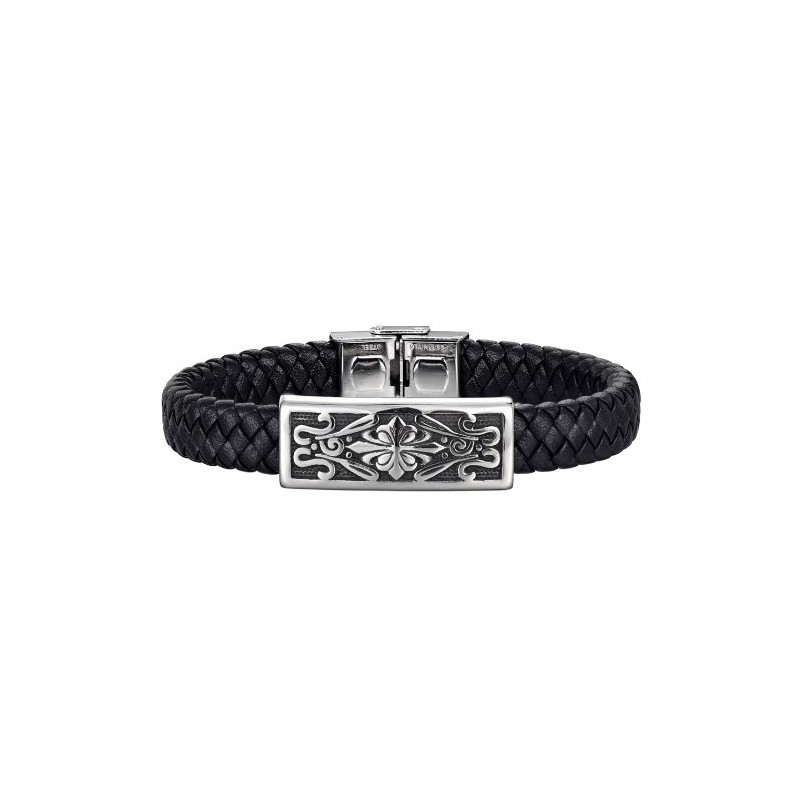 PULSERA CABALLERO CUERO ANCHA