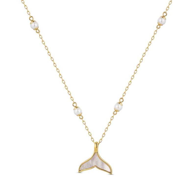 COLLAR DORADO COLA DE BALLENA