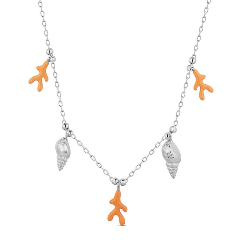 COLLAR CORALES Y CARACOLAS