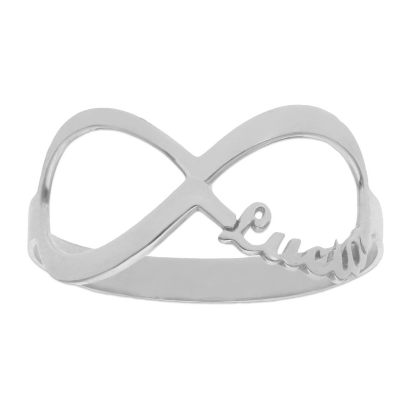 SORTIJA INFINITO NOMBRES ORO BLANCO 18KL Anillos