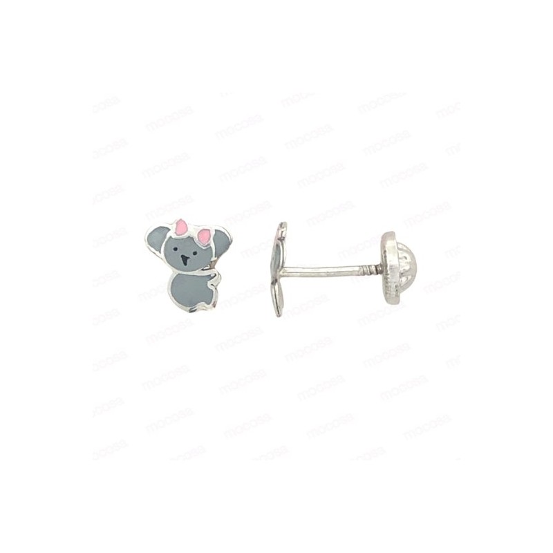 PENDIENTES PLATA KOALA