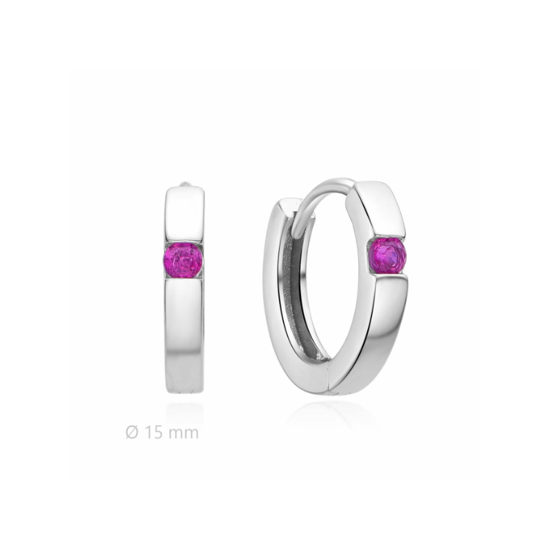 AROS MINIS CON PIEDRA VIOLETA