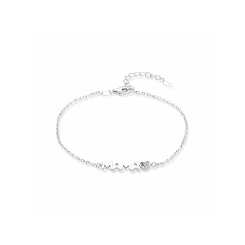 PULSERA MAMA CORAZON PLATA...