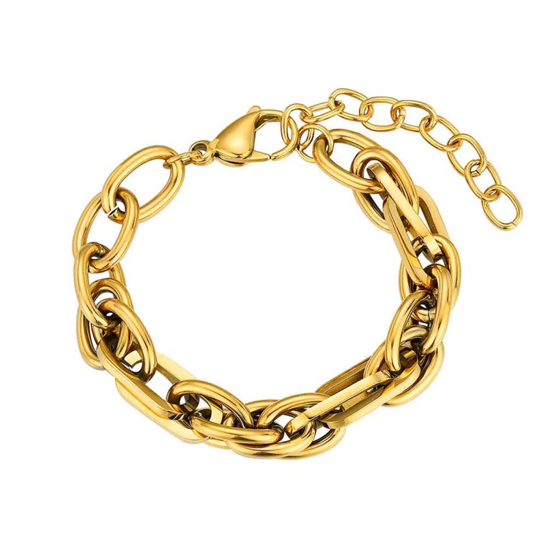 PULSERA ACERO ESLABON GR.18K