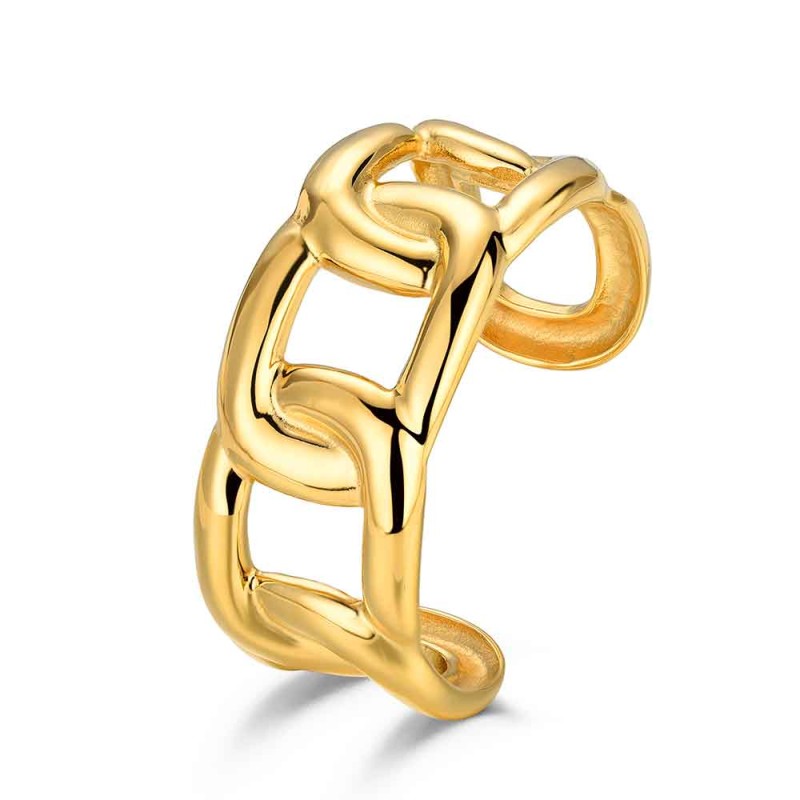 BRAZALETE ESLABONES ACERO 18K
