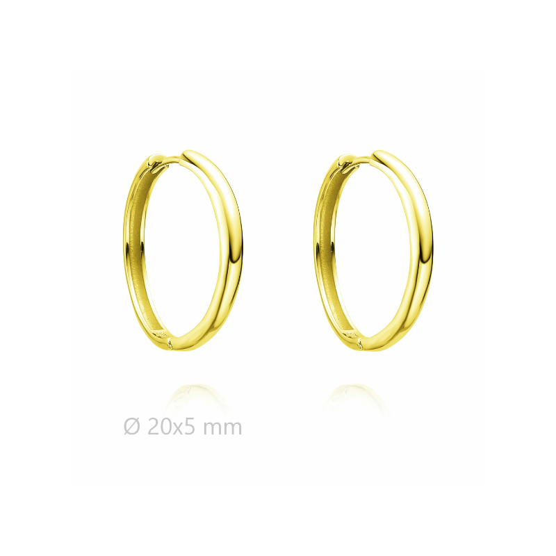 AROS PLATA CHAPADO ORO 2CM