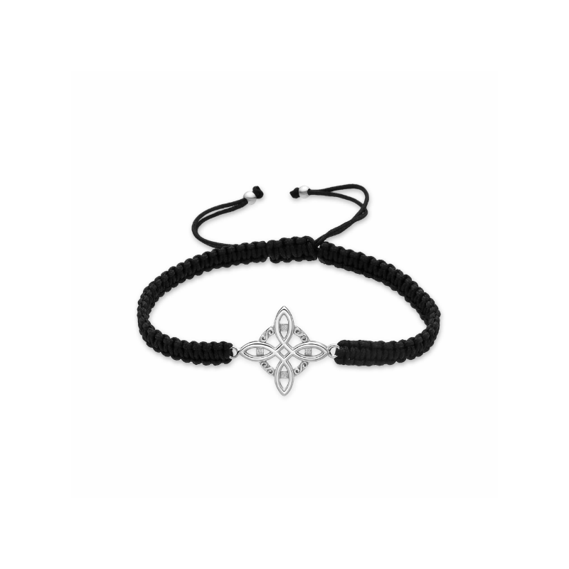 PULSERA NUDO DE BRUJA PLATA...