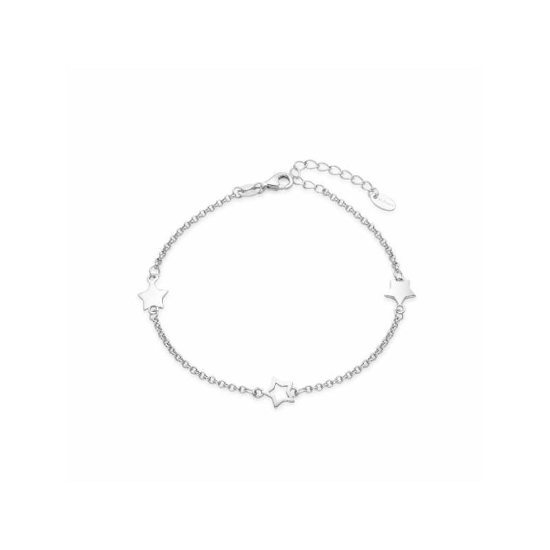 PULSERA TRES ESTRELLAS PLATA