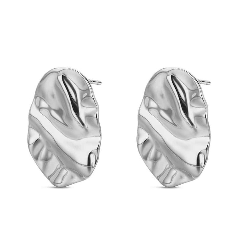 PENDIENTES PLATINO OVAL