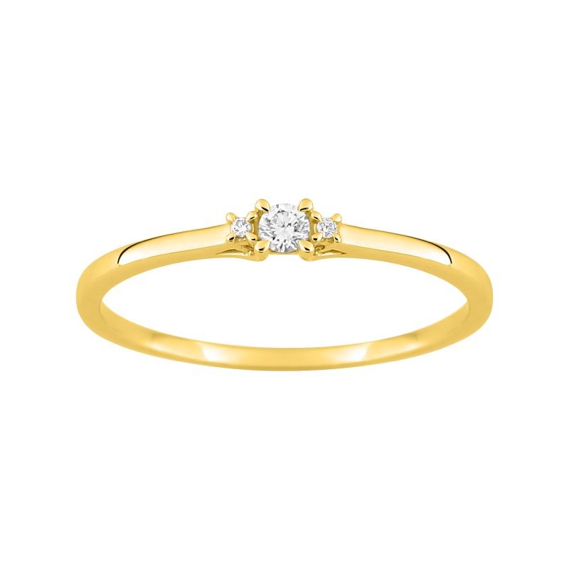 SORTIJA TRES BRILLANTES ORO...