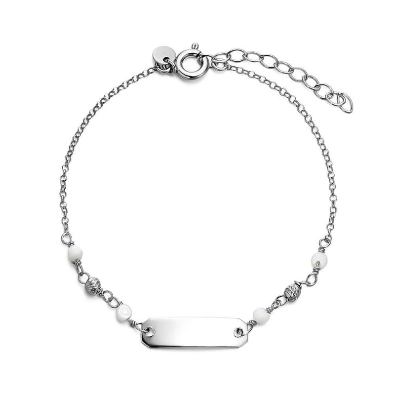 PULSERA CON BOLAS BLANCAS...