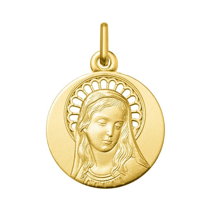 MEDALLA VIRGEN ORO CORONA